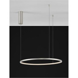Obrázek pro produkt Závěsné svítidlo TARQUIN šampaň stříbrný hliník a akryl LED 36W 230V 3000K IP20 stmívatelné - NOVA LUCE