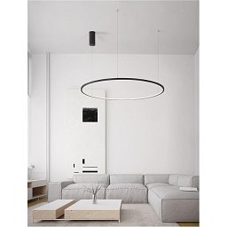 Obrázek pro produkt Závěsné svítidlo TARQUIN černý hliník a akryl LED 58W 230V 3000K IP20 stmívatelné - NOVA LUCE