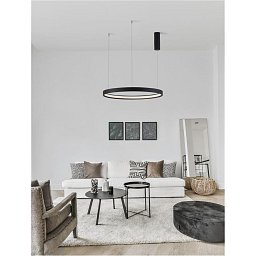Obrázek pro produkt Závěsné svítidlo PERRINE černý hliník a akryl LED 42W 230V 3000K IP20 stmívatelné - NOVA LUCE