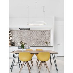 Obrázek pro produkt Závěsné svítidlo PERRINE bílý hliník a akryl LED 42W 230V 3000K IP20 stmívatelné - NOVA LUCE