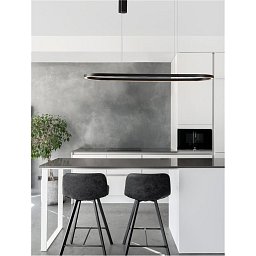 Obrázek pro produkt Závěsné svítidlo CUPPE černý hliník a akryl LED 58W 230V 3000K IP20 stmívatelné - NOVA LUCE