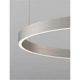 Obrázek pro produkt Závěsné svítidlo ELOWEN broušený šampaň stříbrný hliník a silikon LED 80W 3000K stmívatelné - NOVA LUCE
