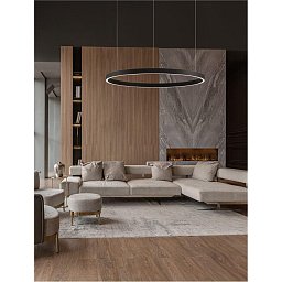 Obrázek pro produkt Závěsné svítidlo ELOWEN černý hliník a silikon LED 100W 3000K stmívatelné - NOVA LUCE