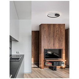 Obrázek pro produkt Stropní svítidlo FULINE černý hliník a akryl LED 32W 230V2320 lm 3000K IP20 stmívatelné - NOVA LUCE