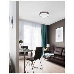 Obrázek pro produkt Stropní svítidlo RANDO THIN broušený kávově hnědý hliník a akryl LED 30W 230V 3000K IP20 stmívatelné - NOVA LUCE