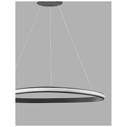 Obrázek pro produkt Závěsné svítidlo ARIES černý hliník a akryl LED 32W 230V 3000K IP20 stmívatelné - NOVA LUCE