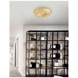 Obrázek pro produkt Stropní svítidlo ZEFFARI plátkovaný zlatý hliník a K9 křišťál LED 40W 230V 4000K IP20 - NOVA LUCE