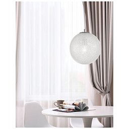 Obrázek pro produkt Závěsné svítidlo FROZEN čiré sklo a akryl uvnitř chromovaný hliník E27 1x12W IP20 bez žárovky - NOVA LUCE