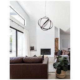 Obrázek pro produkt Závěsné svítidlo PERTONE černý fialový hliník a akryl nastavitelné LED 53W 230V 3000K IP20 stmívatelné - NOVA LUCE