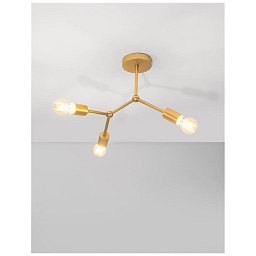 Obrázek pro produkt Stropní svítidlo CALISTO mosazný kov E27 3x12W 230V IP20 bez žárovky - NOVA LUCE