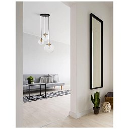 Obrázek pro produkt Závěsné svítidlo MIRALE čiré sklo a zlatý kov černý PVC kabel E27 3x12W 230V IP20 bez žárovky - NOVA LUCE