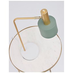 Obrázek pro produkt Stolní lampa PAZ zlatý kov mentolové kovové stínidlo bílá základna E27 1x12W 230V IP20 bez žárovky - NOVA LUCE