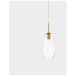 Obrázek pro produkt Závěsné svítidlo PRISMA zlatý kov čiré sklo E27 1x12W 230V IP20 bez žárovky - NOVA LUCE