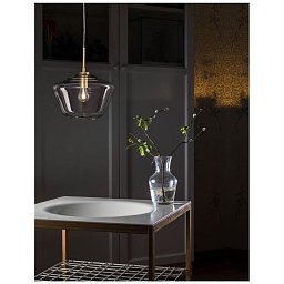 Obrázek pro produkt Závěsné svítidlo PRISMA čiré sklo zlatý kov E27 1x12W 230V IP20 bez žárovky - NOVA LUCE