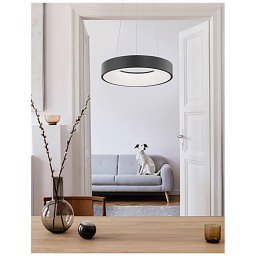 Obrázek pro produkt Závěsné svítidlo RANDO THIN černý hliník a akryl LED 30W 230V 3000K IP20 stmívatelné - NOVA LUCE