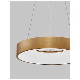 Obrázek pro produkt Závěsné svítidlo RANDO THIN broušený zlatý hliník a akryl LED 30W 230V 3000K IP20 stmívatelné - NOVA LUCE