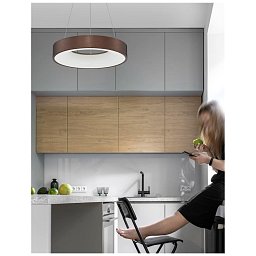 Obrázek pro produkt Závěsné svítidlo RANDO THIN broušený kávově hnědý hliník a akryl LED 30W 230V 3000K IP20 stmívatelné - NOVA LUCE