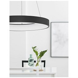 Obrázek pro produkt Závěsné svítidlo RANDO THIN černý hliník a akryl LED 50W 230V 3000K IP20 stmívatelné - NOVA LUCE