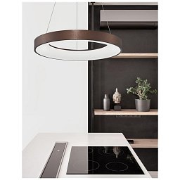 Obrázek pro produkt Závěsné svítidlo RANDO THIN broušený kávově hnědý hliník a akryl LED 50W 230V 3000K IP20 stmívatelné - NOVA LUCE