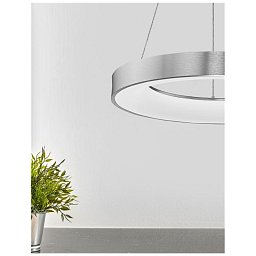 Obrázek pro produkt Závěsné svítidlo RANDO THIN broušený stříbrný hliník a akryl LED 50W 230V 3000K IP20 stmívatelné - NOVA LUCE