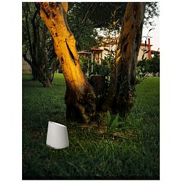 Obrázek pro produkt Venkovní sloupkové svítidlo FOX bílý pískovec skleněný difuzor GU10 1x7W 100-240V bez žárovky IP65 - NOVA LUCE