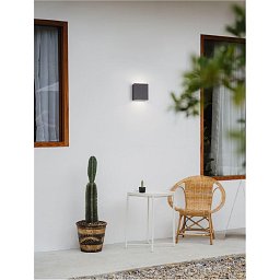 Obrázek pro produkt Venkovní nástěnné svítidlo PARRIS antracitový hliník a čiré sklo LED 10.4W 3000K 220-240V 266st. IP65 světlo nahoru a dolů - NOVA LUCE