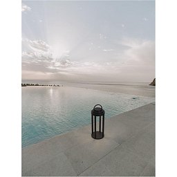 Obrázek pro produkt Venkovní stolní lampa MOCHA antracitový hliník a čiré sklo LED 2W 3000K 5V DC 96st. IP54 - NOVA LUCE