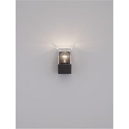 Obrázek pro produkt Venkovní nástěnné svítidlo SELENA antracitový hliník a čirý akryl E27 1x12W 220-240V bez žárovky IP65 - NOVA LUCE