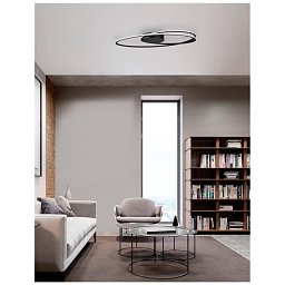 Obrázek pro produkt Stropní svítidlo VIAREGGIO matný černý hliník a akryl LED 28W 230V 3000K IP20 - NOVA LUCE