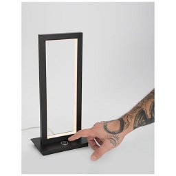 Obrázek pro produkt Stolní lampa WENNA matný černý hliník a akryl 3-krokově dotykově stmívatelné LED 12W 230V 3000K IP20 - NOVA LUCE