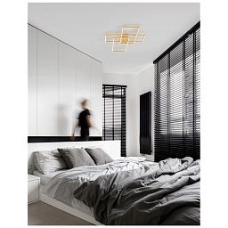 Obrázek pro produkt Stropní svítidlo BILBAO plátkovaný zlatý hliník a akryl LED 55W 230V 3000K IP20 stmívatelné - NOVA LUCE