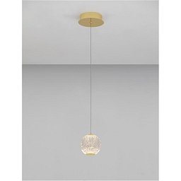 Obrázek pro produkt Závěsné svítidlo BRILLANTE zlatý hliník a akryl LED 4.2W 230V 3200K IP20 - NOVA LUCE