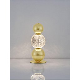 Obrázek pro produkt Stolní lampa BRILLE zlatý hliník a sklo LED 4W 230V 3200K IP20 - NOVA LUCE