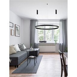 Obrázek pro produkt Závěsné svítidlo MOTIF LED hliník / akryl černé 70W 2700K-6000K CCT stmívatelné - NOVA LUCE