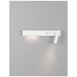 Obrázek pro produkt Nástěnné svítidlo VIDA "levé" bílý kov nastavitelné - vypínač na těle USB nabíjení LED Cree 230V 3000K osvětlení 5W čtecí lampička 1x3W IP20 - NOVA LUCE