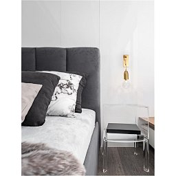 Obrázek pro produkt Nástěnné svítidlo VEDA mosazný kov a čiré sklo G9 1x6W 230V IP20 bez žárovky - NOVA LUCE