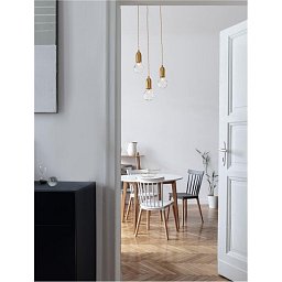 Obrázek pro produkt Závěsné svítidlo VEDA mosazný kov a čiré sklo G9 3x6W 230V IP20 bez žárovky - NOVA LUCE