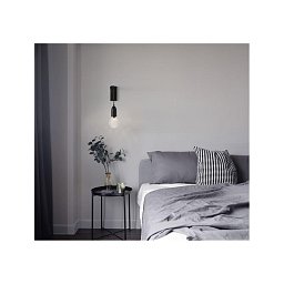 Obrázek pro produkt Nástěnné svítidlo VEDA černý kov a čiré sklo G9 1x6W 230V IP20 bez žárovky - NOVA LUCE
