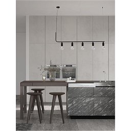 Obrázek pro produkt Závěsné svítidlo VEDA černý kov a čiré sklo G9 5x6W 230V IP20 bez žárovky - NOVA LUCE