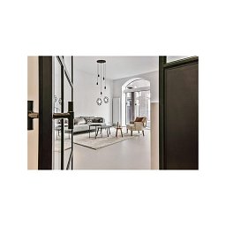 Obrázek pro produkt Závěsné svítidlo VEDA černý kov a čiré sklo G9 5x6W 230V IP20 bez žárovky - NOVA LUCE