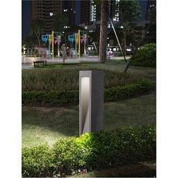 Obrázek pro produkt Venkovní sloupkové svítidlo BARCO šedý beton skleněný difuzor LED 6W 3000K 120-230V IP65 - NOVA LUCE