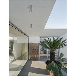 Obrázek pro produkt Venkovní stropní svítidlo EMILE šedý beton skleněný difuzor LED 5W 3000K 120-230V IP65 - NOVA LUCE