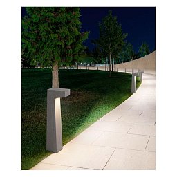 Obrázek pro produkt Venkovní sloupkové svítidlo ARAN šedý beton skleněný difuzor LED 5W 3000K 120-230V IP65 - NOVA LUCE