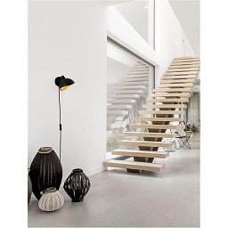 Obrázek pro produkt Nástěnné svítidlo GEETI matná černá a zlatý kov E14 1x5W 230V IP20 bez žárovky - NOVA LUCE