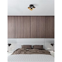 Obrázek pro produkt Stropní svítidlo GEETI matná černá a zlatý kov E14 3x5W 230V IP20 bez žárovky - NOVA LUCE