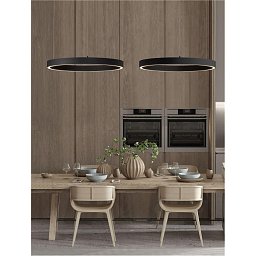 Obrázek pro produkt Závěsné svítidlo ELOWEN LED hliník a akryl černá Epistar SMD2835 50W 3000K stmívatelné D80 H200 120st. IP20 - NOVA LUCE