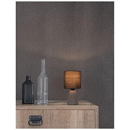 Obrázek pro produkt Stolní lampa ZERO šedý beton a černé stínidlo E14 1x5W 230V IP20 bez žárovky - NOVA LUCE