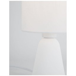 Obrázek pro produkt Stolní lampa ZERO bílá sádra a bílé stínidlo E14 1x5W 230V IP20 bez žárovky - NOVA LUCE