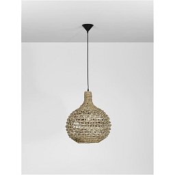Obrázek pro produkt Závěsné svítidlo GRIFFIN sušený vodní hyacint černý kabel E27 1x12W 230V IP20 bez žárovky - NOVA LUCE