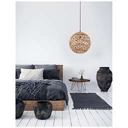 Obrázek pro produkt Závěsné svítidlo GRIFFIN železo a vodní hyacint, přírodní barva 1x12W E27 - NOVA LUCE